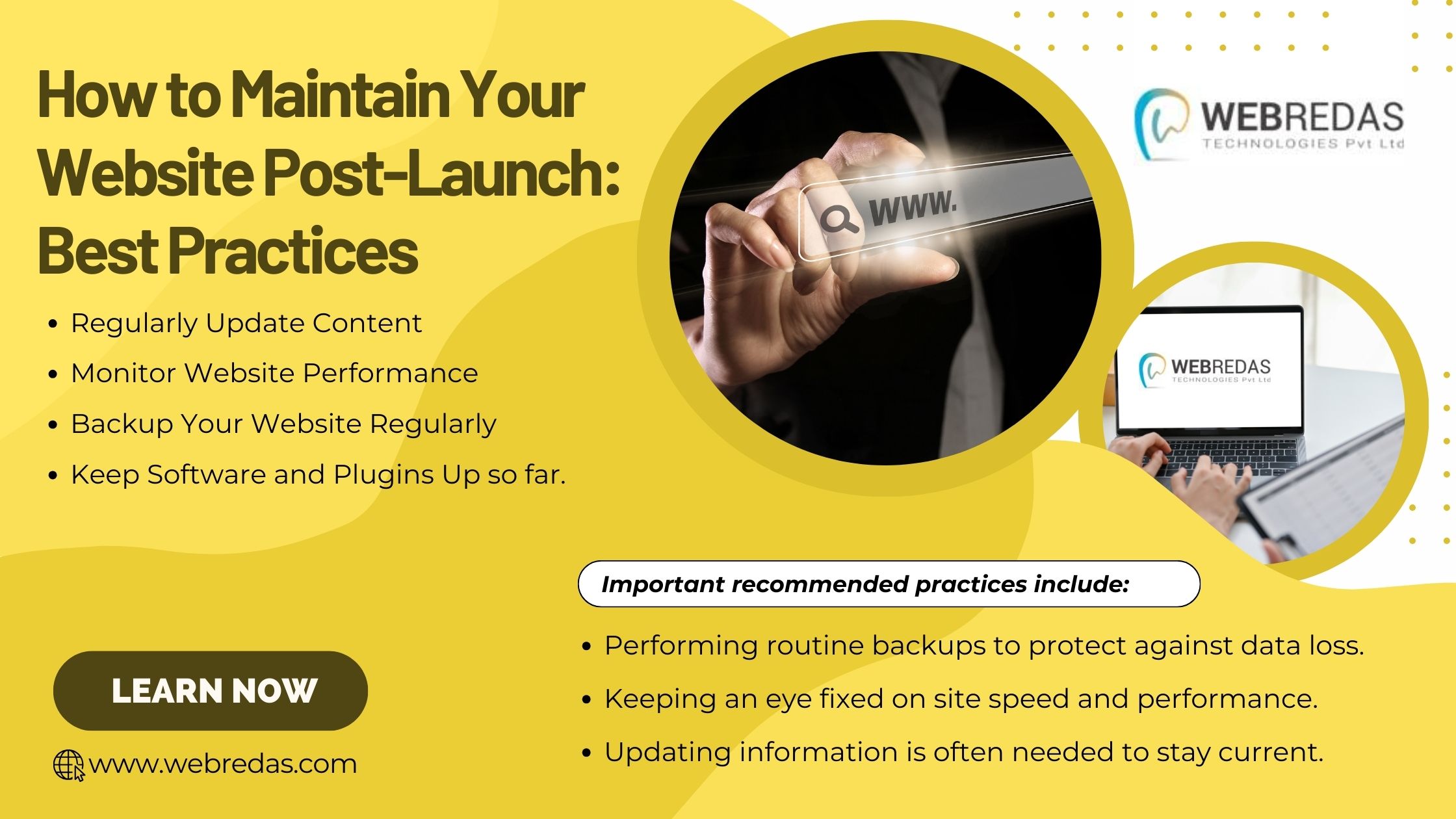 According to a web development company: Website Post-Launch